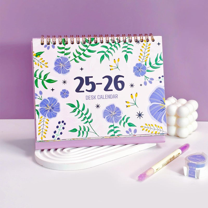 Bomichi Aesthetic Desk Calendar 2025-2026, Beautiful Small 25-26 Flip Desktop Calendar for Planning and Organizing In Your Home, School or Office, Runs from October 2025 until December 2026 - Image 5